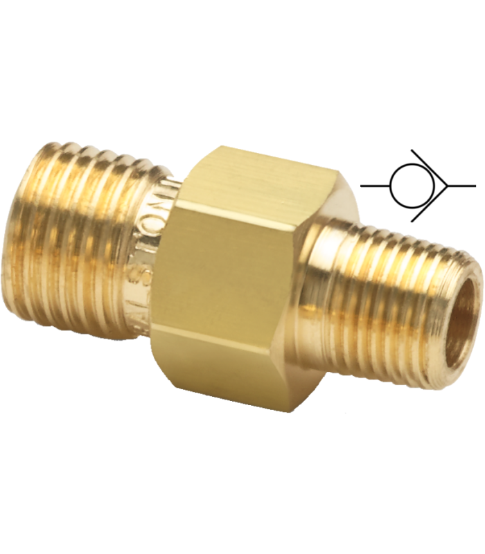 Ralston QTHA-1MB1 Male Quick-Test x 1/8" Male NPT Adapter with Check Valve