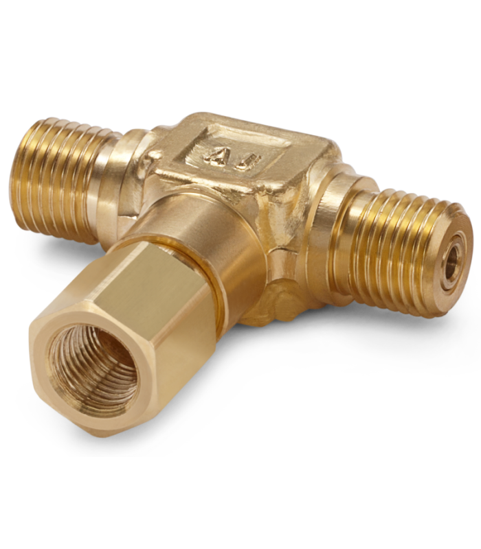 Ralston QTHA-HFCB-2F Male Quick-Test x Female Quick-Test x 1/4" Female NPT Branch Tee Adapter