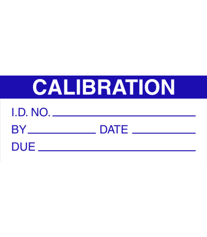 Standard Calibration Labels Blue 5353C-BL