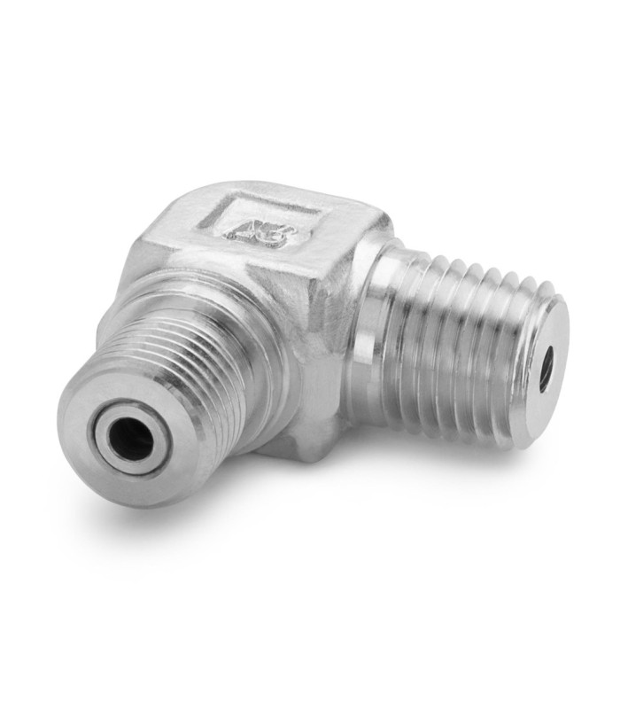 Ralston QTHA-2MSL Male Quick-Test x 1/4" Male NPT 90 Degree Elbow Adapter (Stainless Steel)