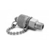 Ralston XTFT-1MS0 Male Quick-Test XT x 1/8" Male NPT Adapter with Cap and Chain (Stainless Steel)