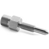 Ralston QTHA-EHS0 Male Quick-Test x M8x1.25 Male Bleed Port DP Transmitter Adapter (Stainless Steel)