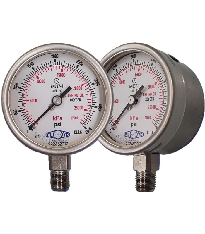 Floyd Australia PBX Series Safety Pattern Analogue Pressure Gauge