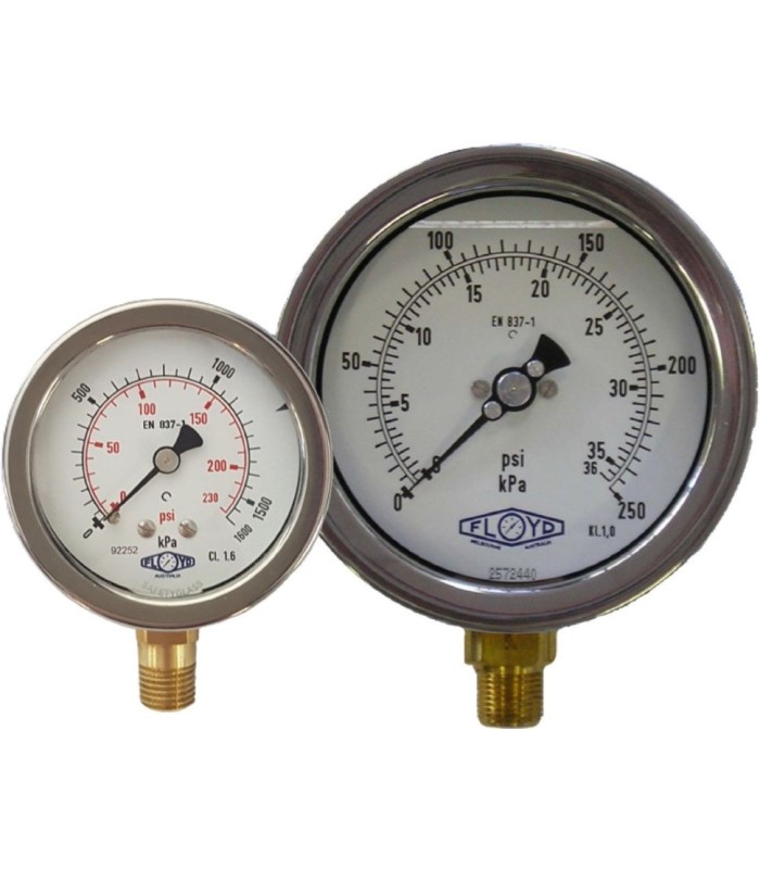 Floyd Australia PBX Series Industrial Analogue Pressure Gauge