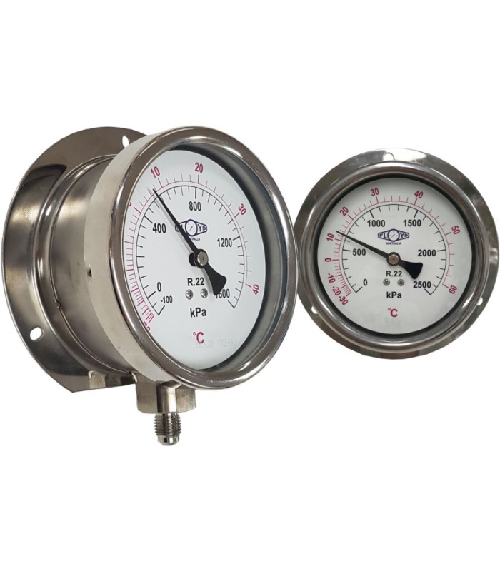 Floyd Australia ASG Series Industrial Refrigeration & HVAC Analogue Pressure Gauge
