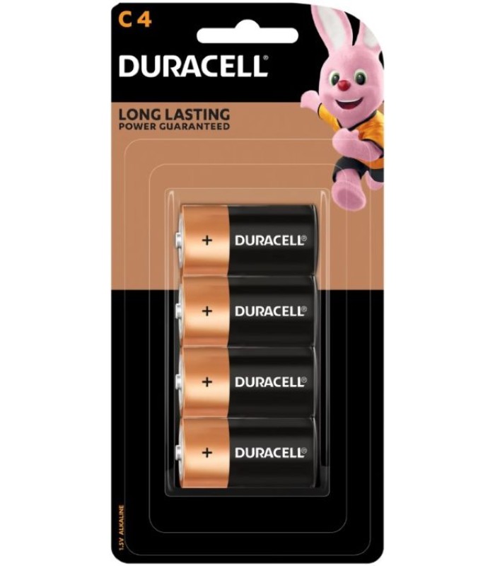 Duracell C Alkaline Batteries (Copppertop) 4 Pack