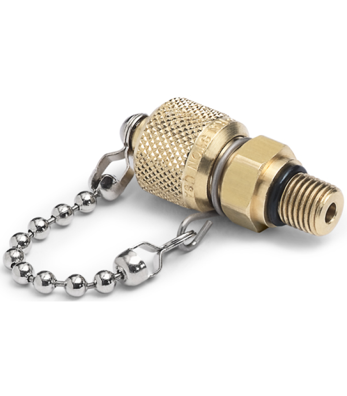 Ralston QTFT-3SB0 QT Male X 3/8-24 SAE Male Outlet Connection with Cap and Chain