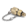 Ralston QTFT-3SB0 QT Male X 3/8-24 SAE Male Outlet Connection with Cap and Chain